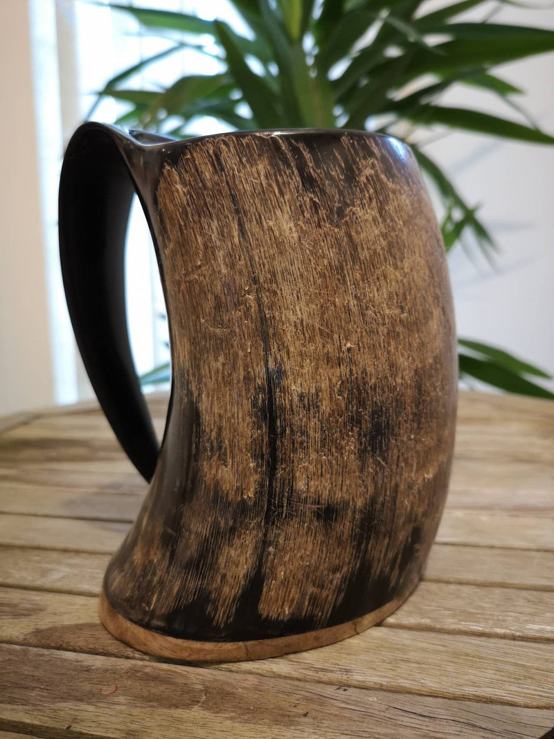 Viking Drinking horn Set(Horn Mug + 2 horn Cups), Viking wedding, groomsmen gift