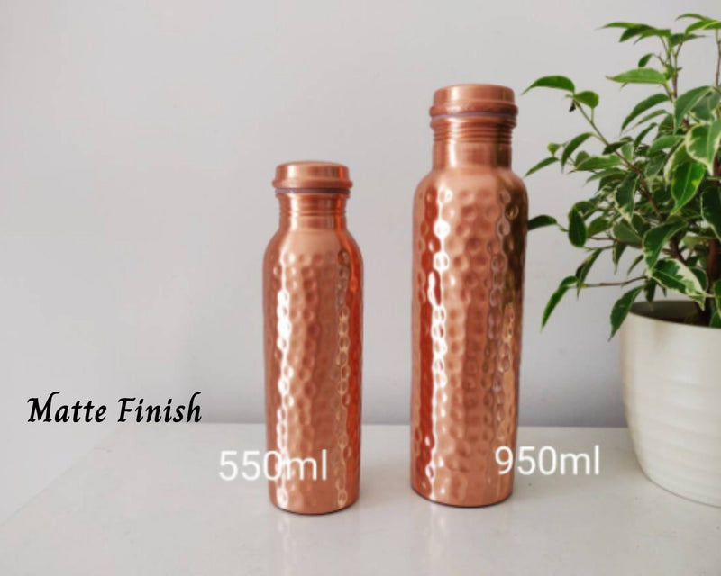 Hammered Pure Copper Water Bottle, Hammered style, Birthday/Anniversary gifts