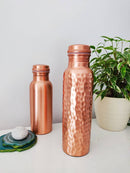 Hammered Pure Copper Water Bottle, Hammered style, Birthday/Anniversary gifts