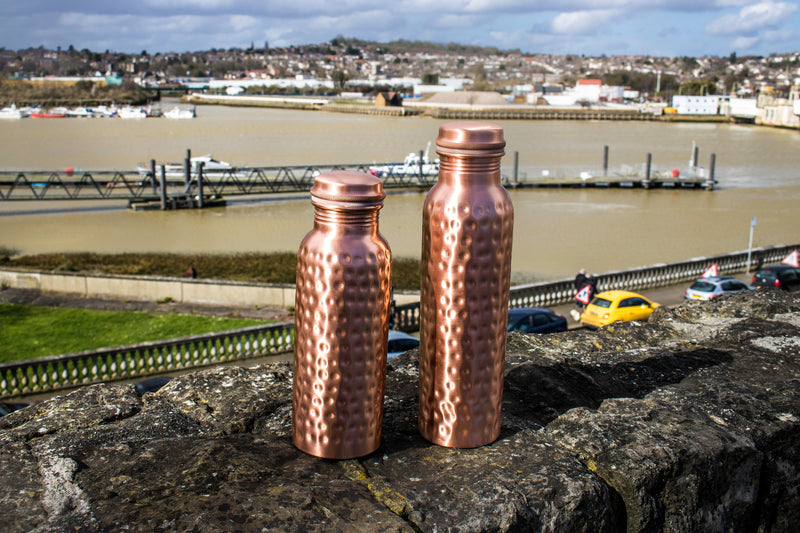 Hammered Pure Copper Water Bottle, Hammered style, Birthday/Anniversary gifts