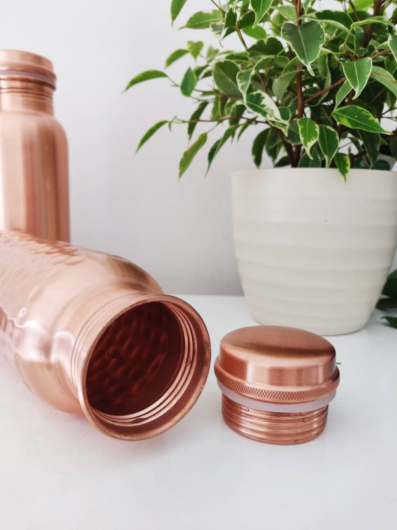 Hammered Pure Copper Water Bottle, Hammered style, Birthday/Anniversary gifts
