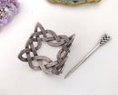 Viking Style Celtic Knot Hair Pin | Handcrafted Norse-inspired Hair Accessory