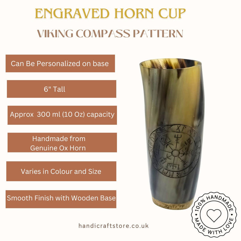 Handcrafted Viking Horn Cups: Unique Wedding Gifts, Unique Personalized Barware