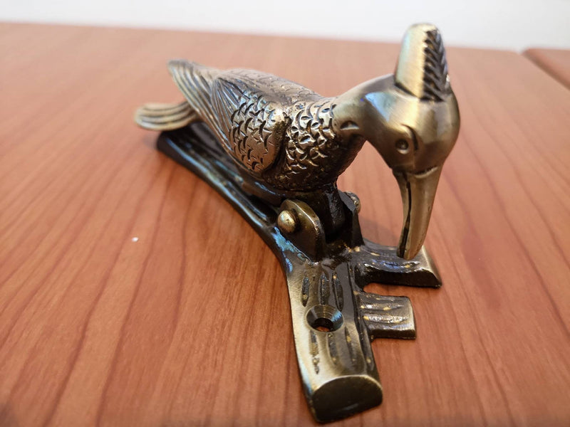 Handmade Brass Woodpecker Bird Door Knocker