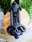Tudor Ornate Door Knocker, Black Iron Door knocker