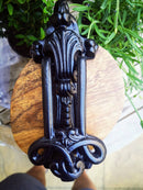 Tudor Ornate Door Knocker, Black Iron Door knocker