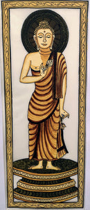 Indian Hand Made Pattachitra Painting on  Cloth Unframed Famous Indian Tradional Art - Buddha
