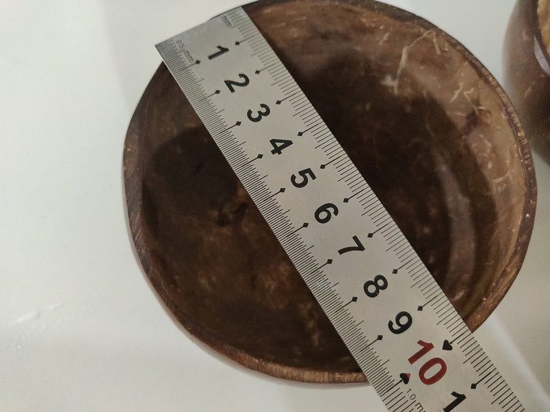 Set of 2 Handmade Coconut Bowls with Spoons, vegan, organic, sustainable, gifts