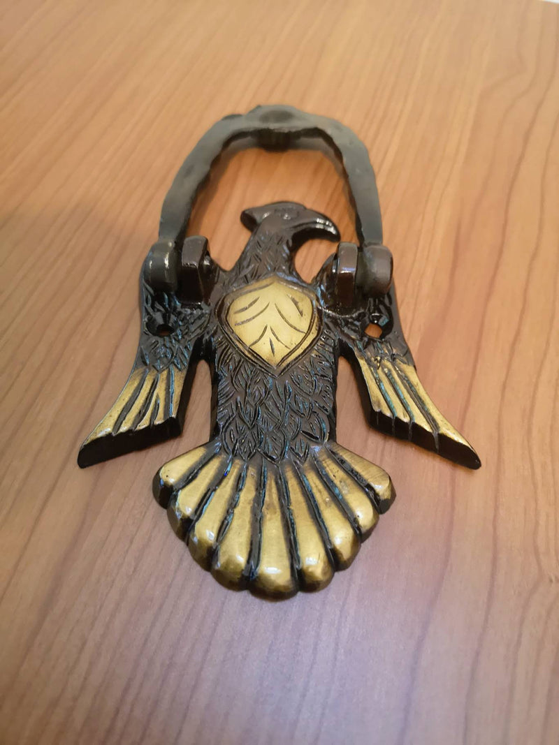 Aged Handmade Eagle Brass Door Knocker, Brass Eagle door knocker, antique finish