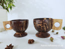 Handmade Coconut Tea Cup Set – Eco-Friendly Coconut Cups Gift Set | Vegan Christmas Gift