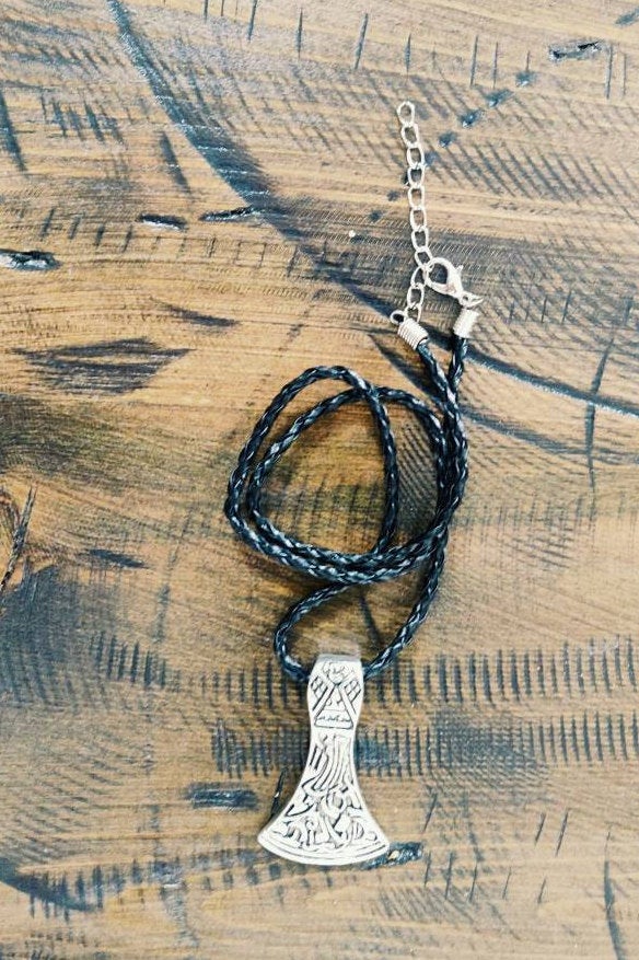 Viking Axe Pendant Necklace, Viking Jewelry