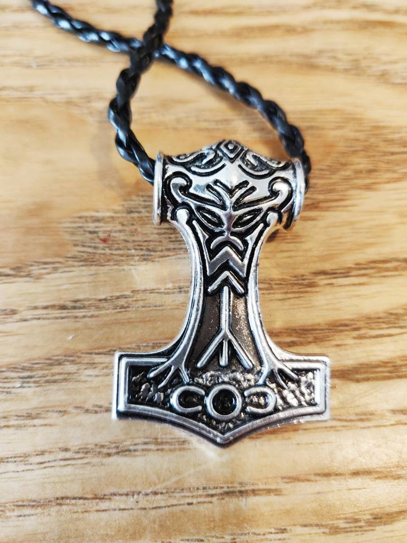 Thor's Hammer Necklace, Viking Mjolnir Pendant Necklace