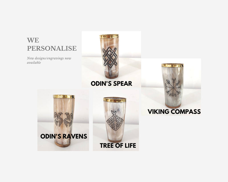 Custom Engraved Viking Horn Cup | Personalized Barware Gift