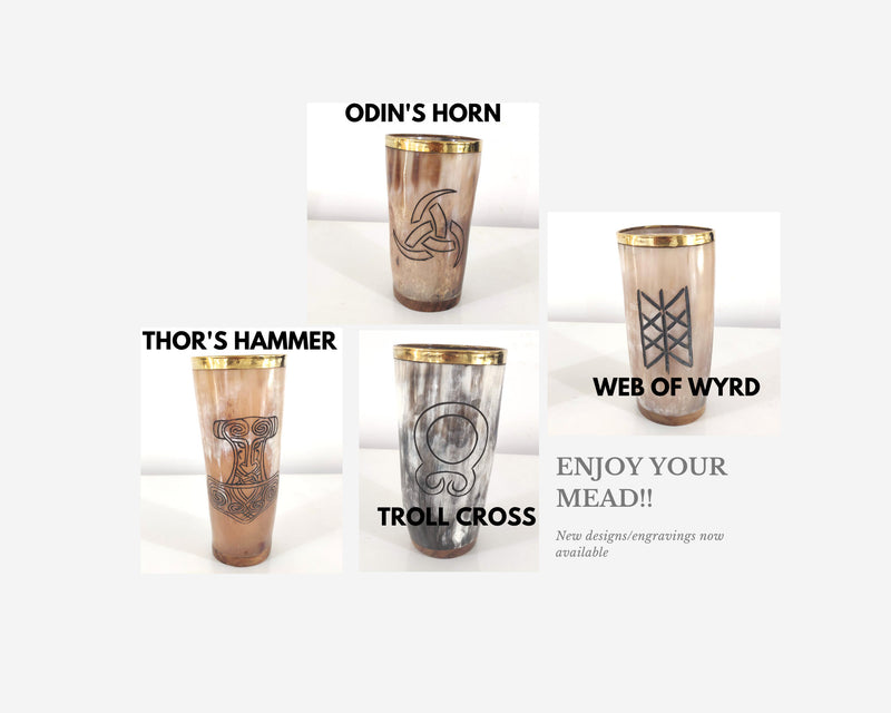 Custom Engraved Viking Horn Cup | Personalized Barware Gift