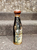 Real Ox Horn Viking Drinking Bottles, Horn bottle with Wooden lid