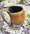 Viking Horn Mug Set, Horn Tankard Set, Ox Horn Mug, Burnt effect