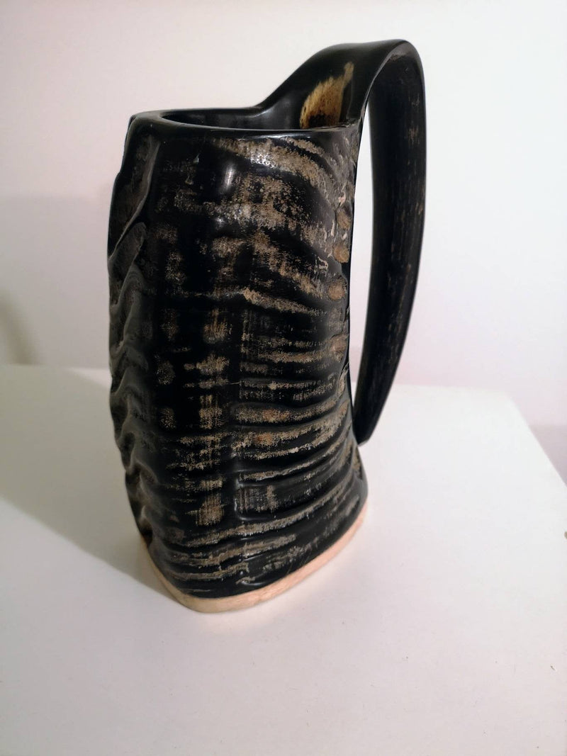Natural Horn Mug, Hand Made Viking Drinking buffalo Horn Mug, Groomsmen gift
