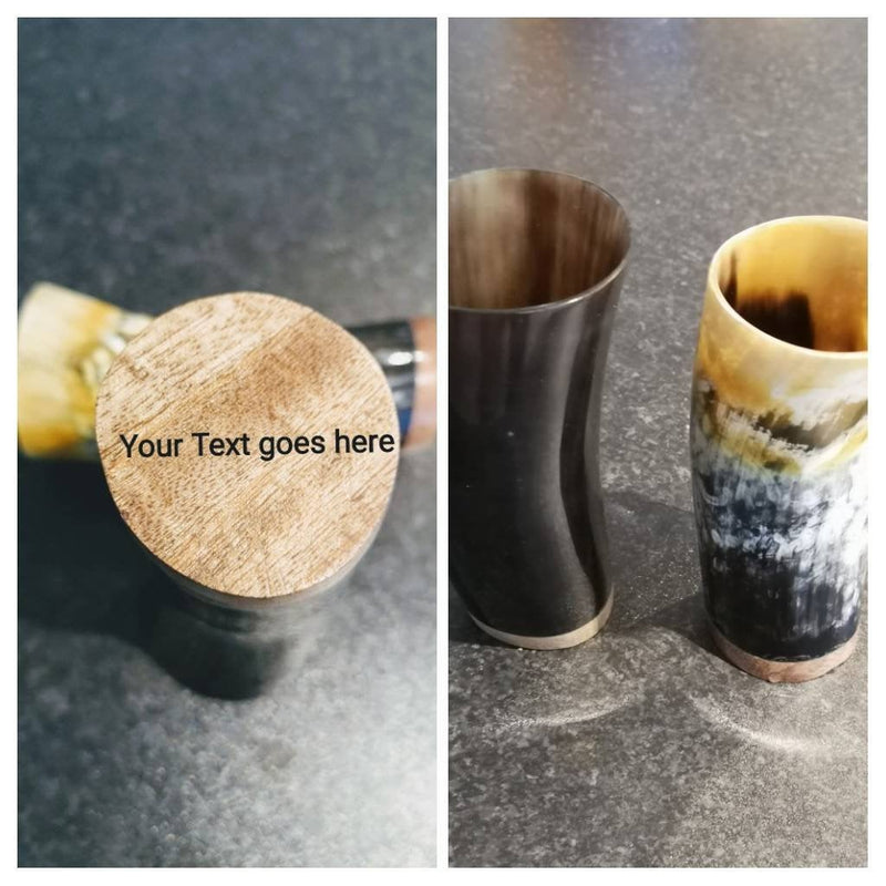 Personalised Smooth Finish Ox Horn Viking Drinking Cup