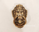Aged Handmade Victorian Lion Brass Door Knocker