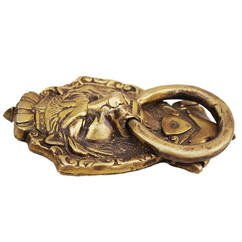 Aged Handmade Victorian Lion Brass Door Knocker