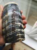 Personalised on horn Natural Finish Ox Horn Viking Drinking Cup