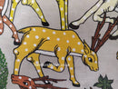 Indian Hand Made Pattachitra Painting on Tussar Cloth Unframed Famous Indian Traditional Art - Deer