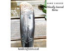 Hand Carved Viking Drinking Horn with Iron Stand - Irminsul