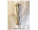 Aged Handmade Jaguar Brass Door Handle