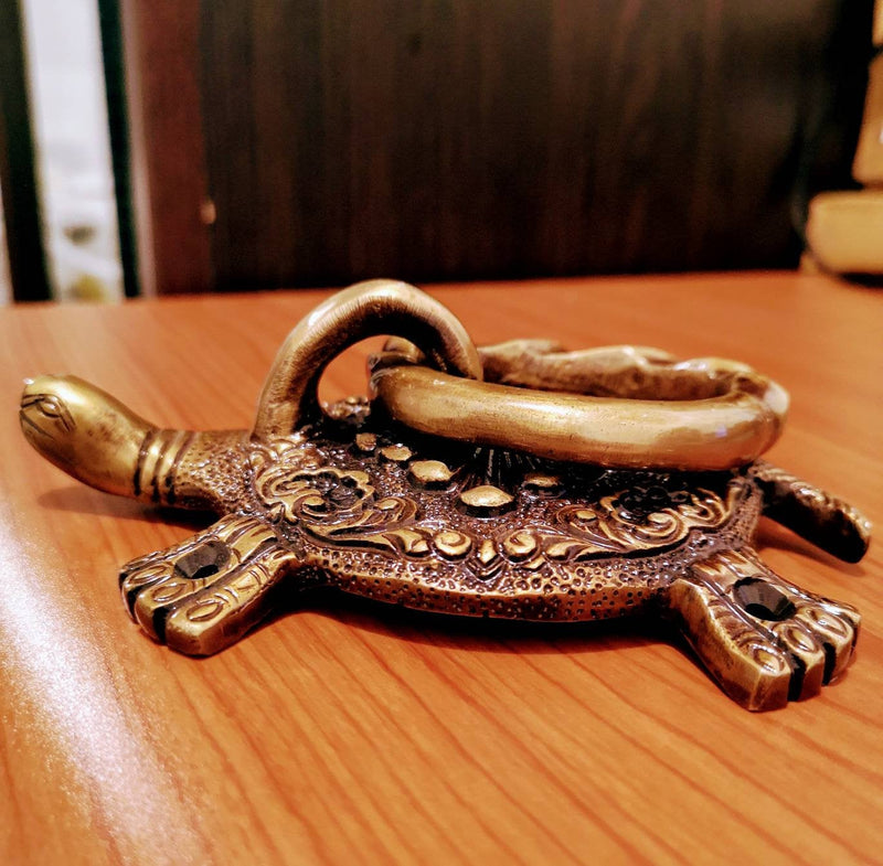 Aged Handmade Turtle Brass Door Knocker, Brass Tortoise door knocker