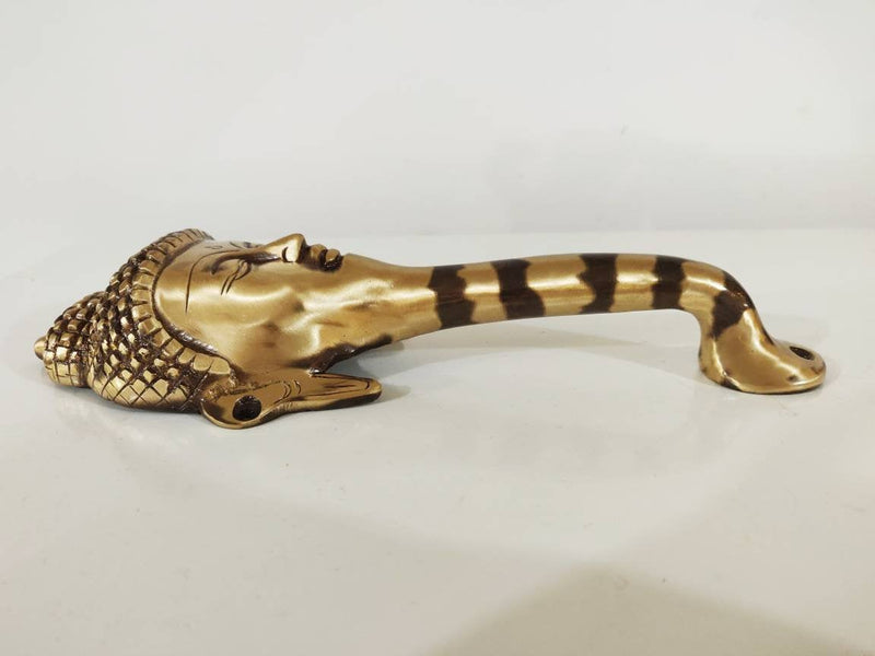 Elegant Aged Handmade Buddha Door Handle – Unique Artisan Design for Home Décor