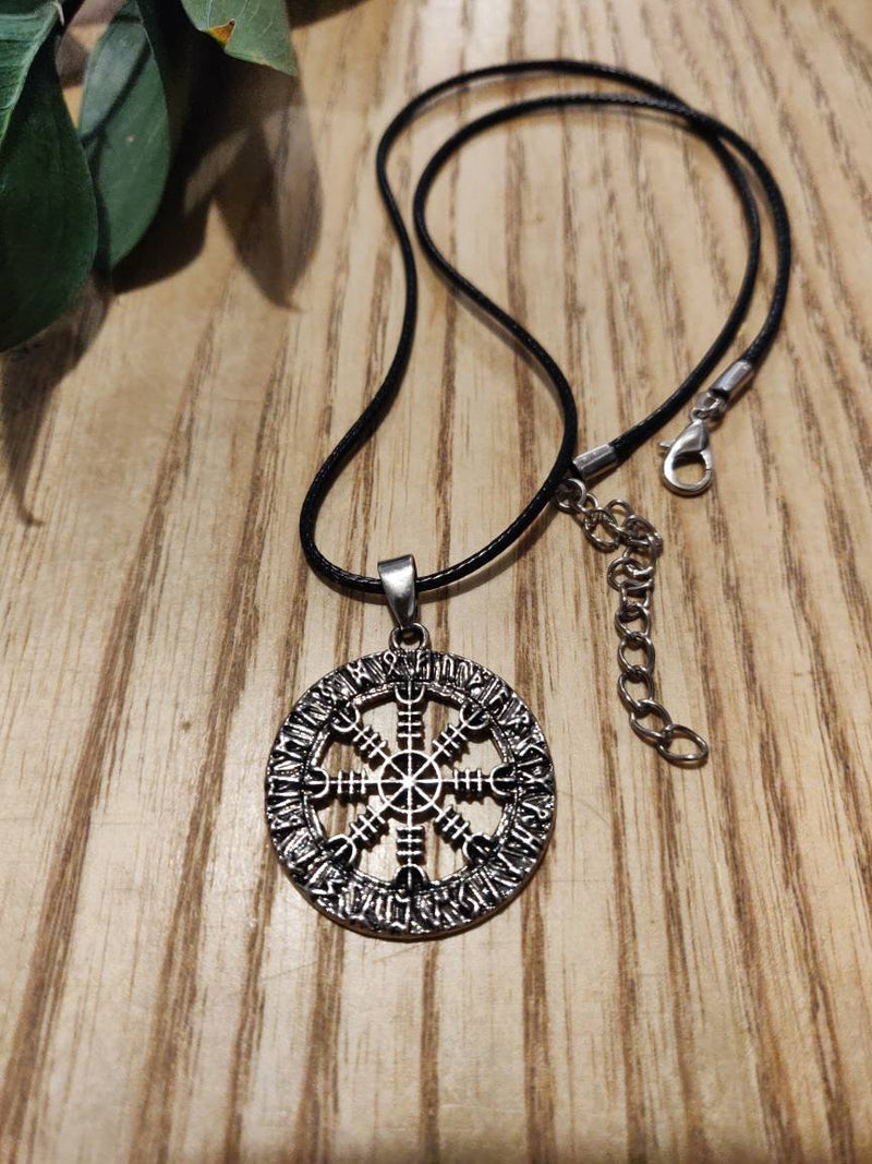 Helm of Awe Necklace, Viking necklace with runes