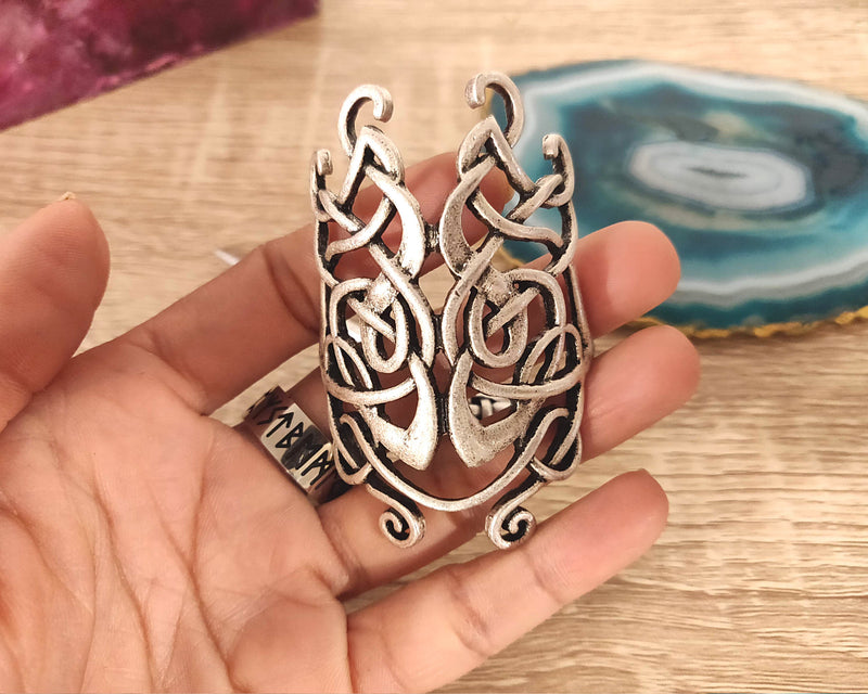 Large Celtic Knot Viking Hairpin, Viking Hair Clips, Hair Sticks, Viking Gift