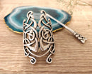 Large Celtic Knot Viking Hairpin, Viking Hair Clips, Hair Sticks, Viking Gift