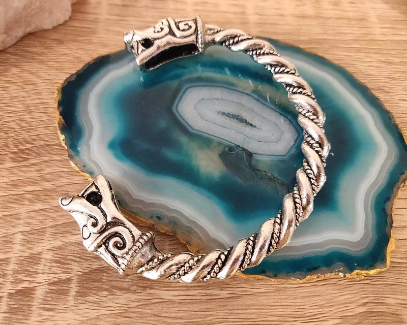 Viking Silver colour teen wolf Bracelet Pattern-1