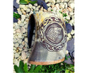 Personalised Handcarved Viking Drinking Horn Mug/Tankard, Fenrir Wolf
