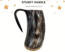 Personalised Handcarved Viking Drinking Horn Mug/Tankard, Fenrir Wolf