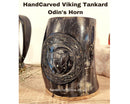 Hand Carved Viking Drinking Horn Mug/Tankard, Odin's Horn