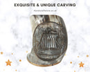 Handmade Carved Viking Drinking Horn Mug/Tankard, Viking Ship Tankard