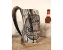 Handmade Carved Viking Drinking Horn Mug/Tankard, Viking Ship Tankard
