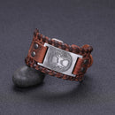 Viking Tree of Life Wristband Nordic Symbol Brown Leather Bracelet, Gift for Him, Men's Bracelet