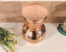 Copper Water Pot, Bulb design hammered Copper Water Pot with cup