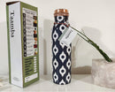 Meena Print Copper Water Bottle, Printed Copper Bottle - Meena Blue, Ayurveda Health Benefit