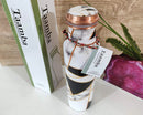 Chic Marble Finish Copper Water Bottle, Printed Copper Bottle - Modern