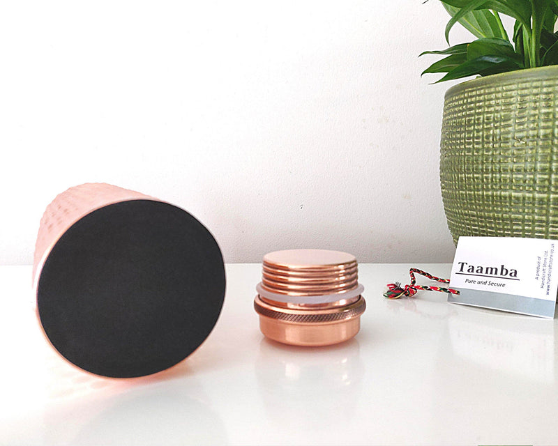 Glossy Bubble Copper Water Bottle - Bubble Design