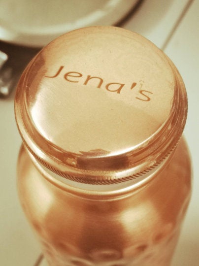 Glossy Bubble Copper Water Bottle - Bubble Design