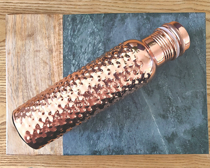 Glossy Bubble Copper Water Bottle - Bubble Design