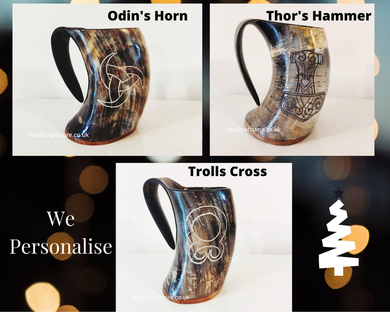 Horn Mug, Engraved Tankard, Viking Horn Mug, Horn Tankard, Christmas Gift