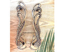 Brass Peacock Door Handles (Bronze) - Set of 2 Peacock Door Handles| 11 inches