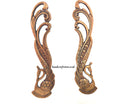 Brass Peacock Door Handles (Bronze) - Set of 2 Peacock Door Handles| 11 inches
