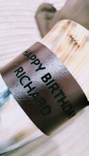 Viking natural drinking horn with Leather strap, personalized strap